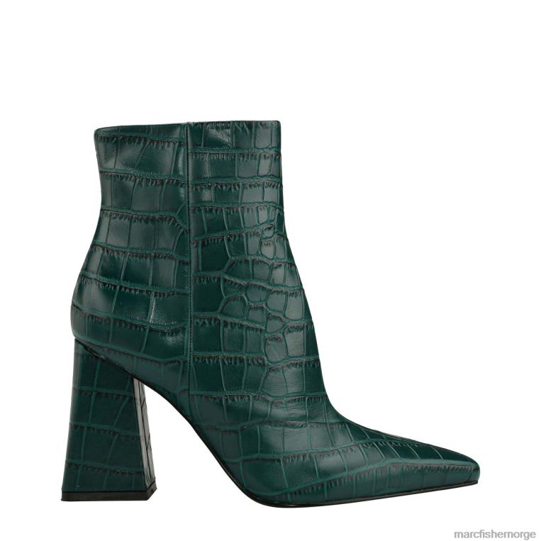 Marc Fisher Booties - kulika støvlett med hæl kvinner blågrønt krokopreget skinn Marc Fisher D0BZ096