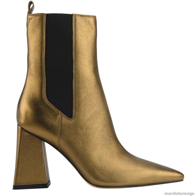Marc Fisher Booties - kylynn chelsea støvlett med hæl kvinner bronse skinn Marc Fisher D0BZ0118