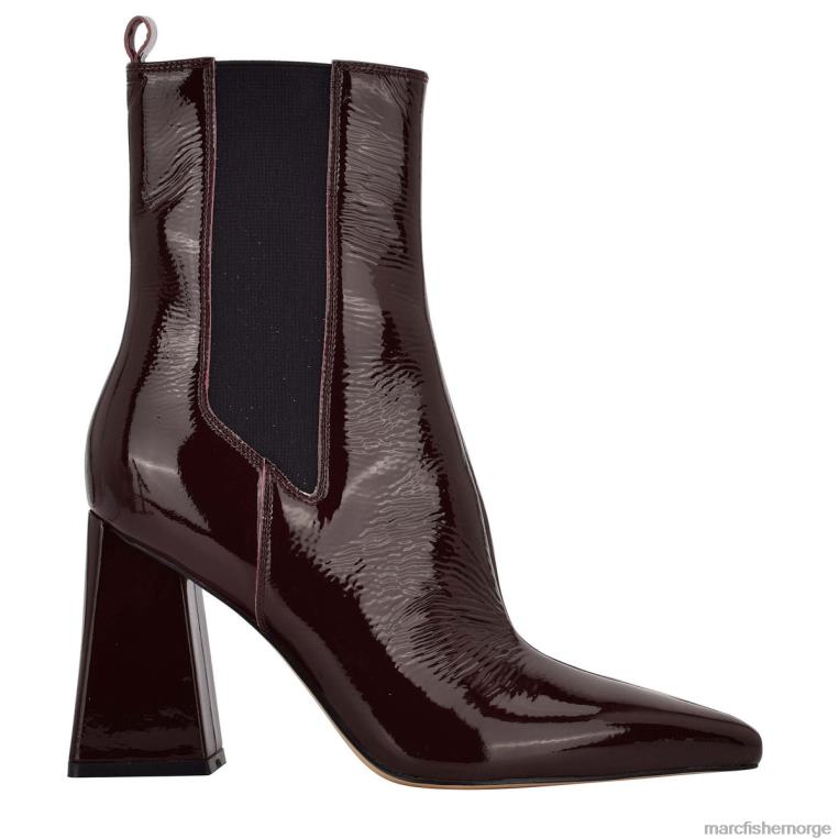 Marc Fisher Booties - kylynn chelsea støvlett med hæl kvinner mørk rødt skinn Marc Fisher D0BZ097