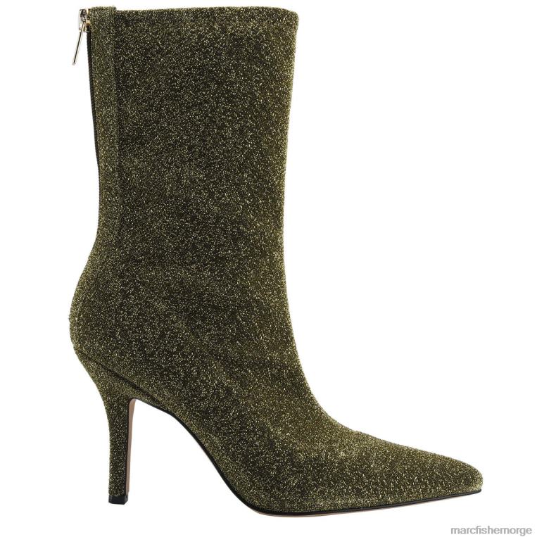 Marc Fisher Booties - luftig støvlett med hæl kvinner gull glitter Marc Fisher D0BZ071
