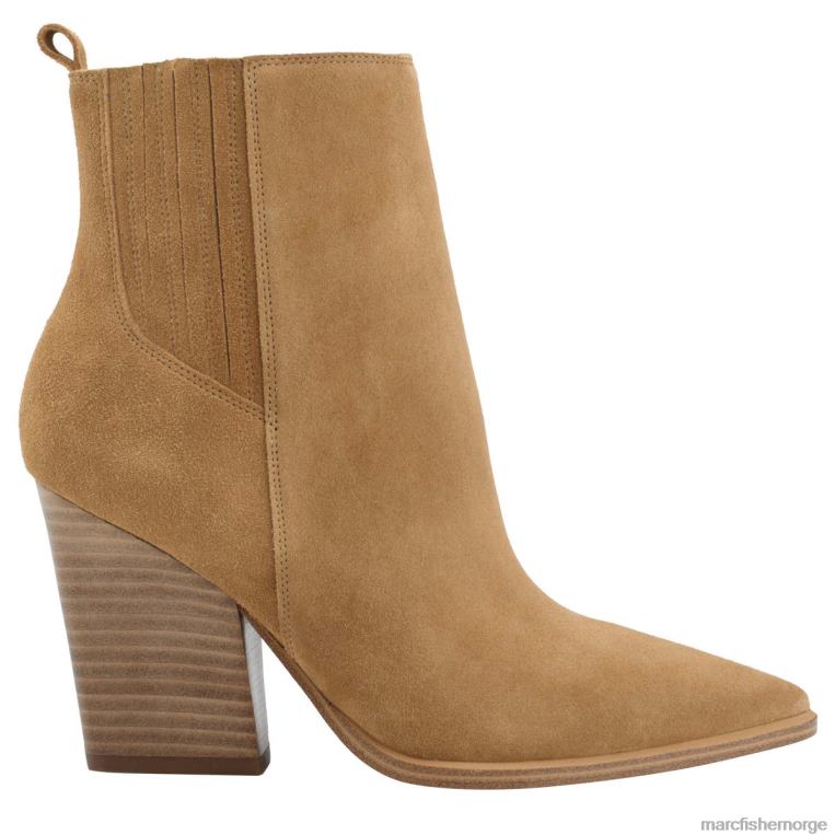Marc Fisher Booties - mariel westernsko med hæl kvinner medium naturlig semsket skinn Marc Fisher D0BZ079