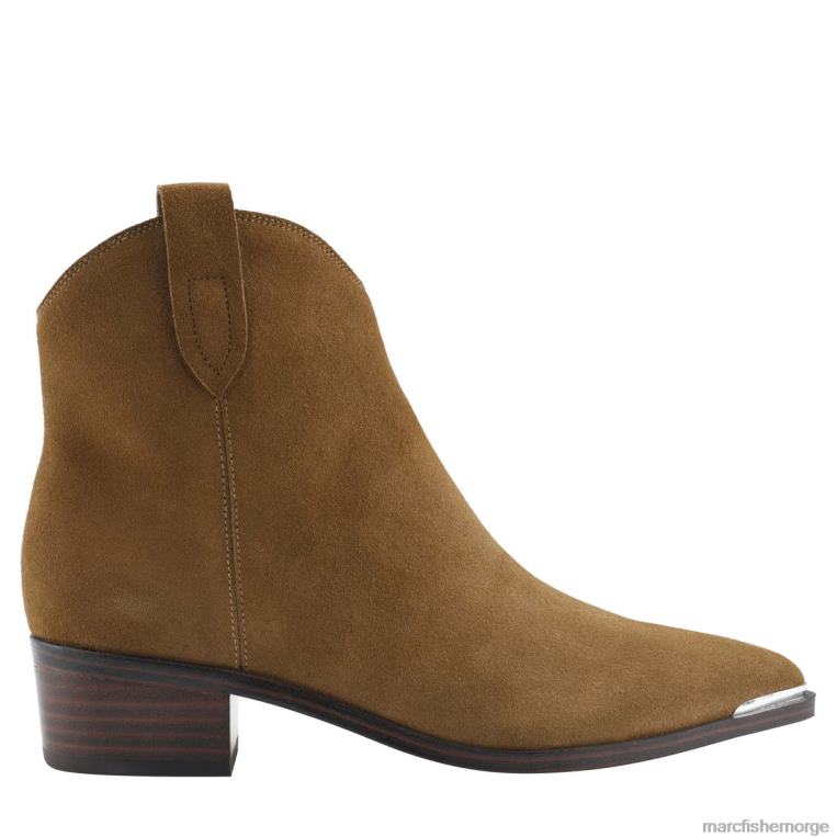 Marc Fisher Booties - mikala westernsko kvinner konjakk semsket skinn Marc Fisher D0BZ0110