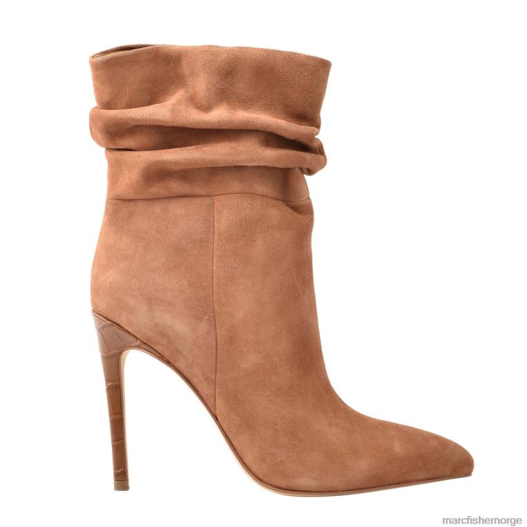 Marc Fisher Booties - rayya kjole bootie kvinner mørk brun semsket skinn Marc Fisher D0BZ0125