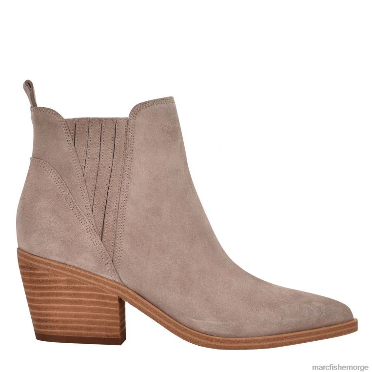 Marc Fisher Booties - teona chelsea bootie med spiss tå kvinner taupe semsket skinn Marc Fisher D0BZ064