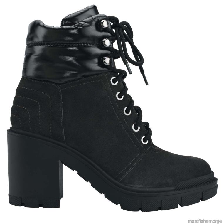 Marc Fisher Booties - velima sko med snøre i lugsole kvinner mørk grå semsket skinn/nylon Marc Fisher D0BZ068
