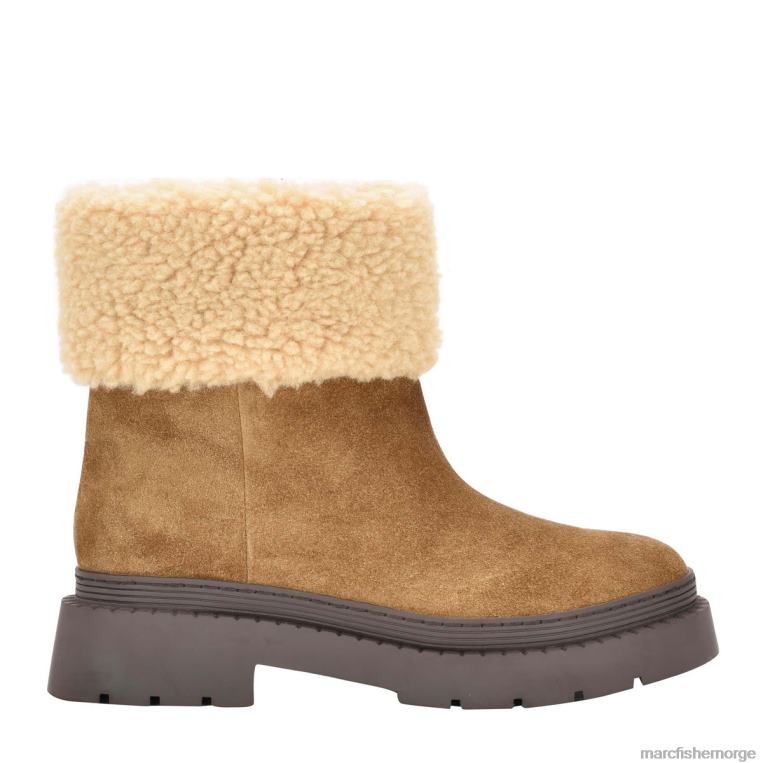 Marc Fisher Booties - vina lugsole bootie kvinner konjakk semsket skinn Marc Fisher D0BZ052