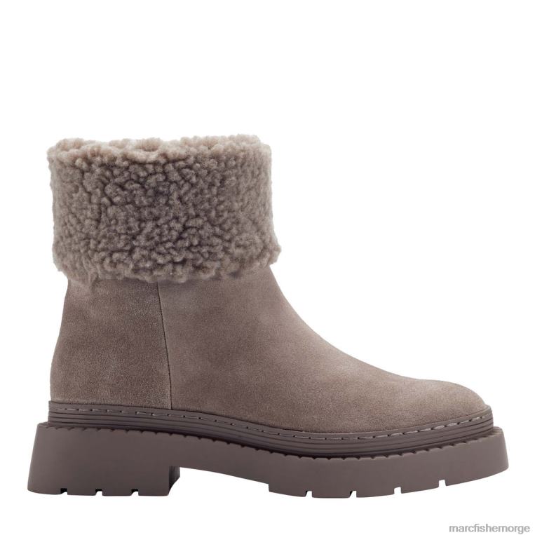 Marc Fisher Booties - vina lugsole bootie kvinner taupe semsket skinn Marc Fisher D0BZ055