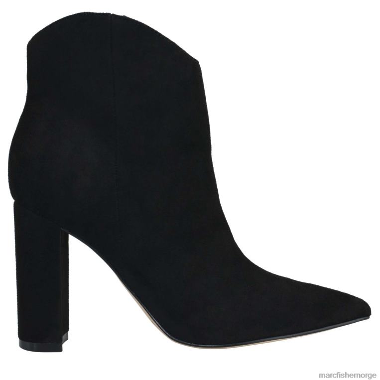 Marc Fisher Booties - westernsko med hæl fra lezari kvinner svart semsket skinn Marc Fisher D0BZ063