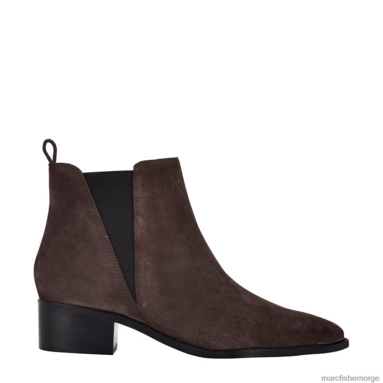 Marc Fisher Booties - yale spiss chelsea bootie kvinner mørk brun semsket skinn Marc Fisher D0BZ0128